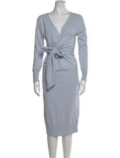Pre-owned Simkhai V-neck Long Dress In Blue