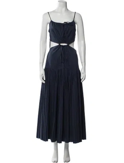 Pre-owned Simkhai V-neck Long Dress In Blue