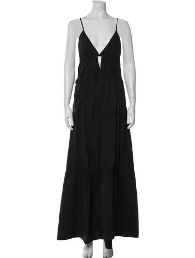 Pre-owned Simkhai V-neck Long Dress In Blue