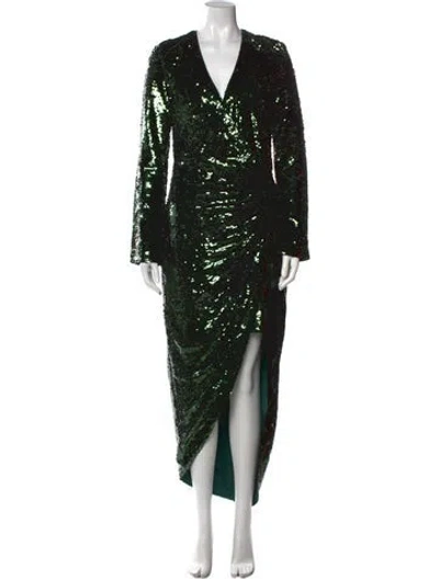 Pre-owned Simkhai V-neck Long Dress In Gray