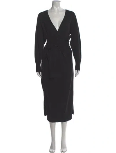 Pre-owned Simkhai V-neck Long Dress In Gray