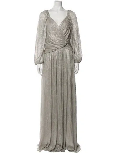 Pre-owned Simkhai V-neck Long Dress In Neutral