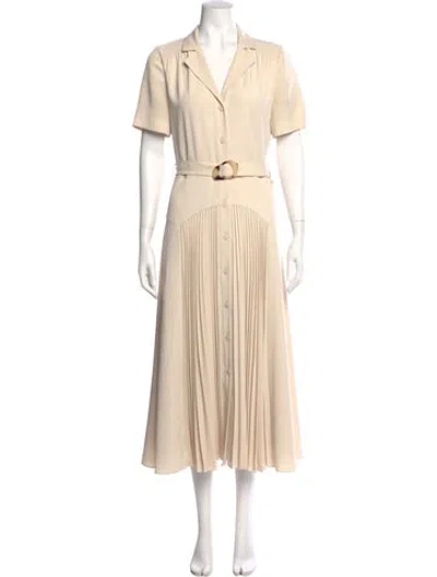 Pre-owned Simkhai V-neck Long Dress In Neutral