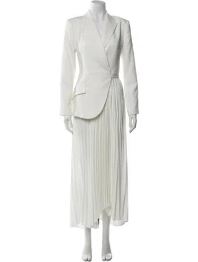 Pre-owned Simkhai V-neck Long Dress In Neutrals/white