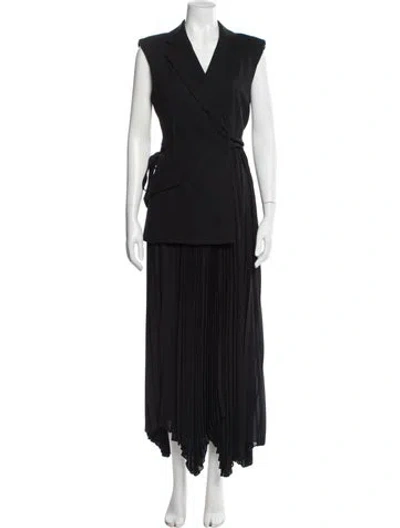 Pre-owned Simkhai V-neck Long Dress W/ Tags In Blue