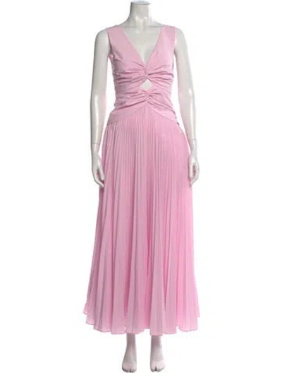 Pre-owned Simkhai V-neck Long Dress W/ Tags In Pink