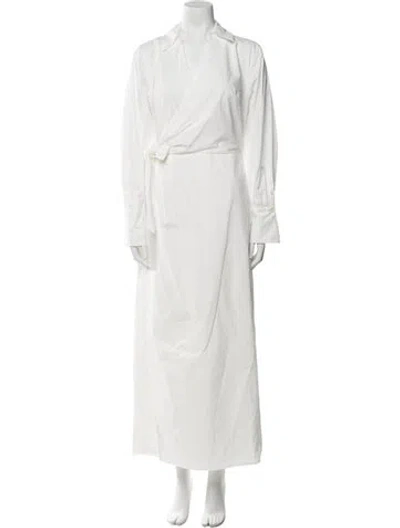 Pre-owned Simkhai V-neck Long Dress In White
