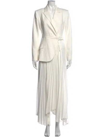 Pre-owned Simkhai V-neck Long Dress In White