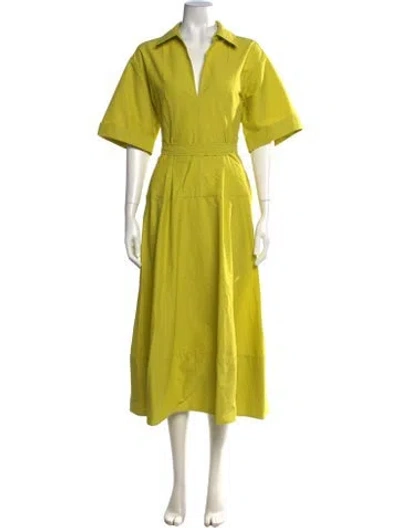Pre-owned Simkhai V-neck Long Dress In Yellow