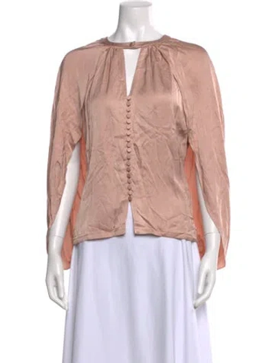 Pre-owned Simkhai V-neck Long Sleeve Blouse W/ Tags In Pink