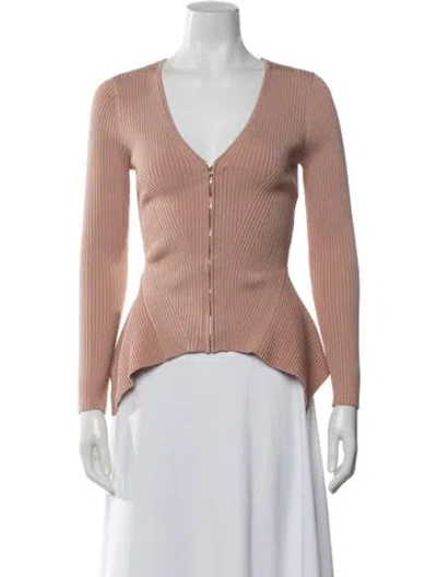 Pre-owned Simkhai V-neck Long Sleeve Top In Purple