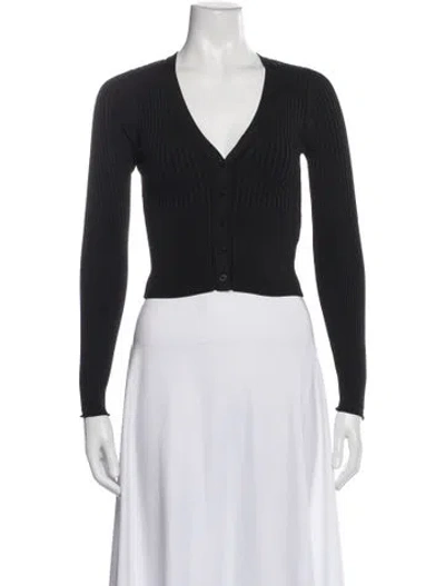 Pre-owned Simkhai V-neck Long Sleeve Top W/ Tags In Black