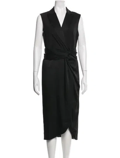 Pre-owned Simkhai V-neck Midi Length Dress In Blue