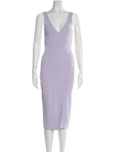 Pre-owned Simkhai V-neck Midi Length Dress In Blue