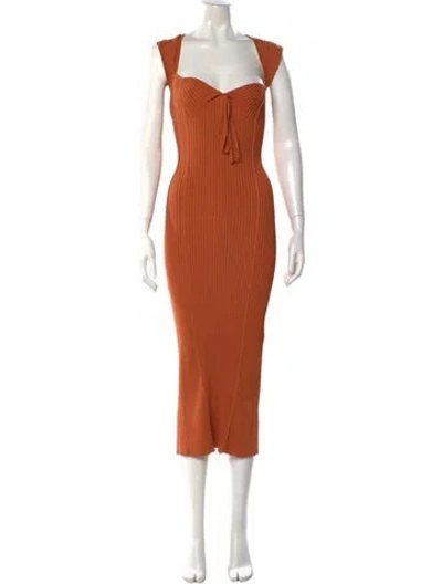 Pre-owned Simkhai V-neck Midi Length Dress In Neutral