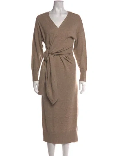 Pre-owned Simkhai V-neck Midi Length Dress In Neutral