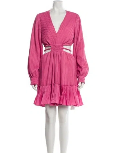 Pre-owned Simkhai V-neck Midi Length Dress In Pink
