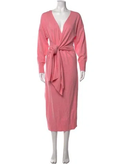 Pre-owned Simkhai V-neck Midi Length Dress In Pink