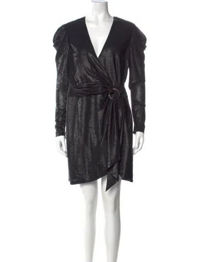 Pre-owned Simkhai V-neck Mini Dress In Black