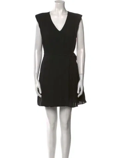 Pre-owned Simkhai V-neck Mini Dress In Black