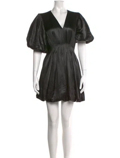 Pre-owned Simkhai V-neck Mini Dress In Black