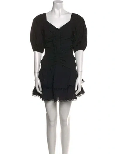 Pre-owned Simkhai V-neck Mini Dress In Black