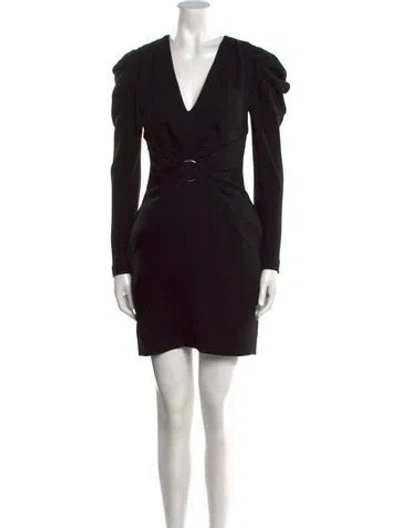 Pre-owned Simkhai V-neck Mini Dress In Black