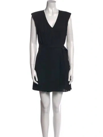 Pre-owned Simkhai V-neck Mini Dress In Black