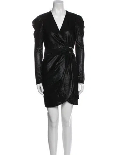 Pre-owned Simkhai V-neck Mini Dress In Black