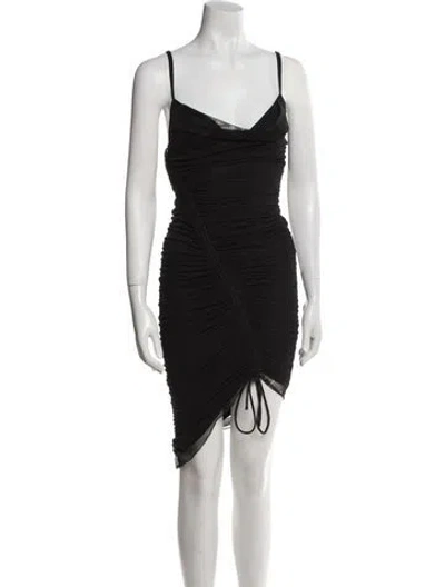 Pre-owned Simkhai V-neck Mini Dress In Black