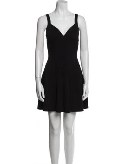 Pre-owned Simkhai V-neck Mini Dress In Black