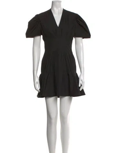 Pre-owned Simkhai V-neck Mini Dress In Black