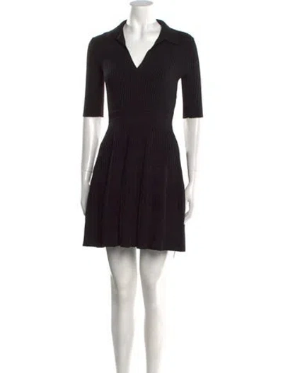 Pre-owned Simkhai V-neck Mini Dress In Black