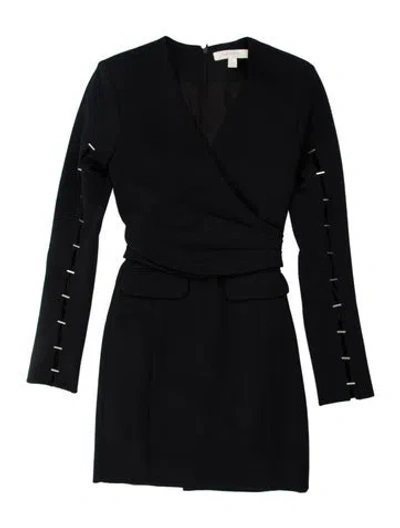 Pre-owned Simkhai V-neck Mini Dress In Black