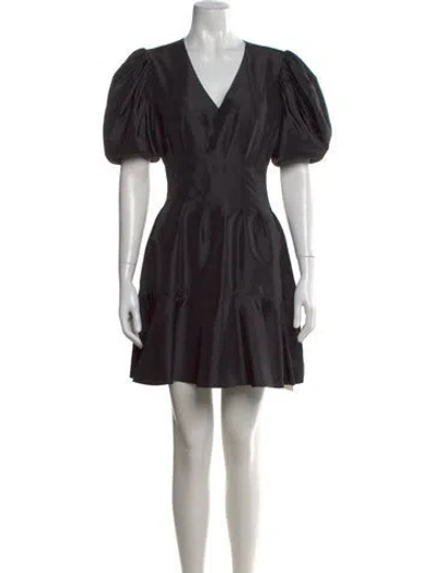 Pre-owned Simkhai V-neck Mini Dress In Black