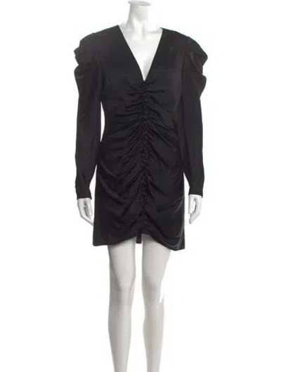Pre-owned Simkhai V-neck Mini Dress In Black