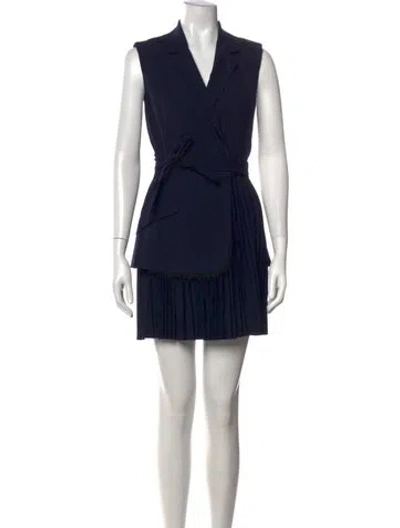 Pre-owned Simkhai V-neck Mini Dress In Black