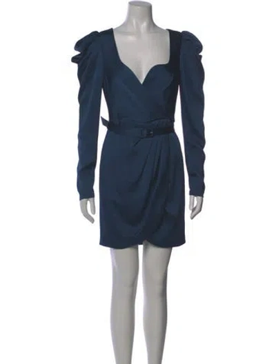 Pre-owned Simkhai V-neck Mini Dress In Blue