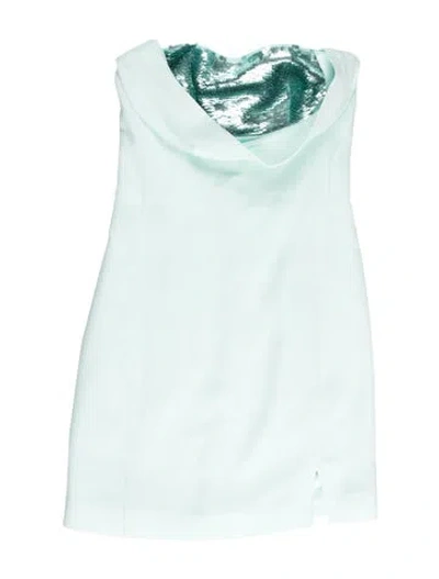 Pre-owned Simkhai V-neck Mini Dress In Blue