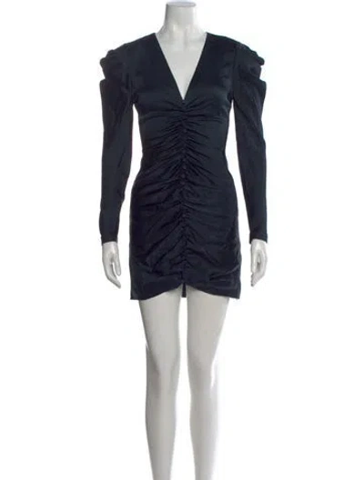 Pre-owned Simkhai V-neck Mini Dress In Blue