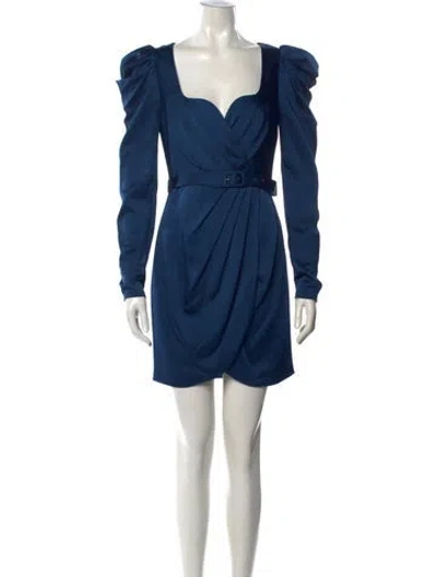Pre-owned Simkhai V-neck Mini Dress In Blue