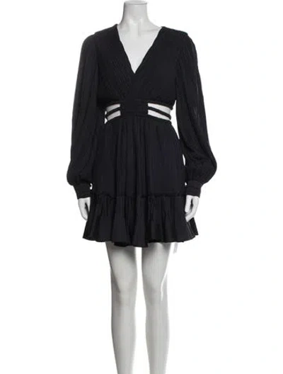 Pre-owned Simkhai V-neck Mini Dress In Blue