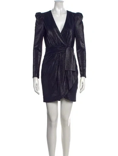Pre-owned Simkhai V-neck Mini Dress In Blue
