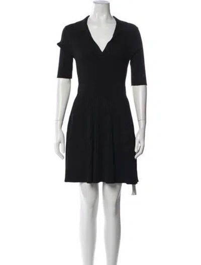 Pre-owned Simkhai V-neck Mini Dress In Blue