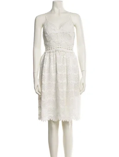 Pre-owned Simkhai V-neck Mini Dress In Neutral