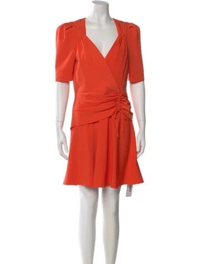Pre-owned Simkhai V-neck Mini Dress In Orange