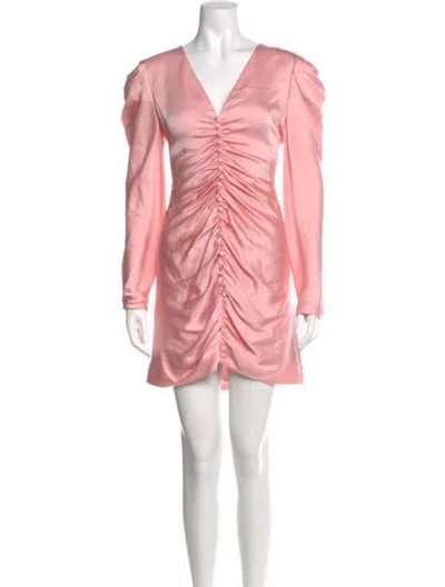 Pre-owned Simkhai V-neck Mini Dress In Pink