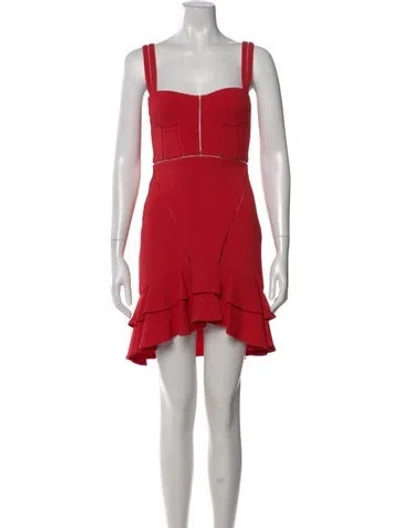Pre-owned Simkhai V-neck Mini Dress In Red
