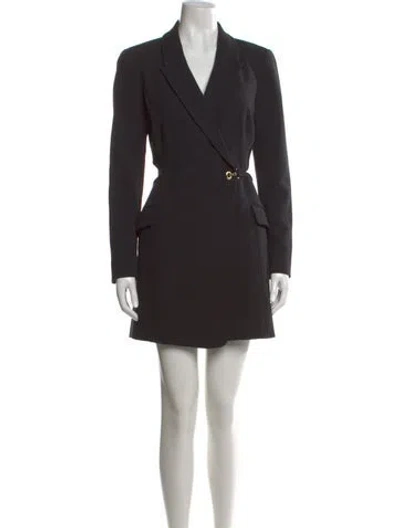 Pre-owned Simkhai V-neck Mini Dress W/ Tags In Black