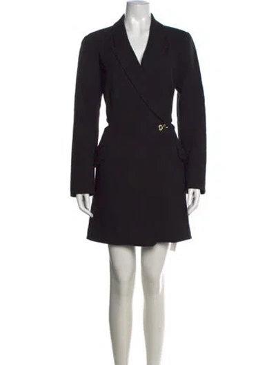 Pre-owned Simkhai V-neck Mini Dress W/ Tags In Black